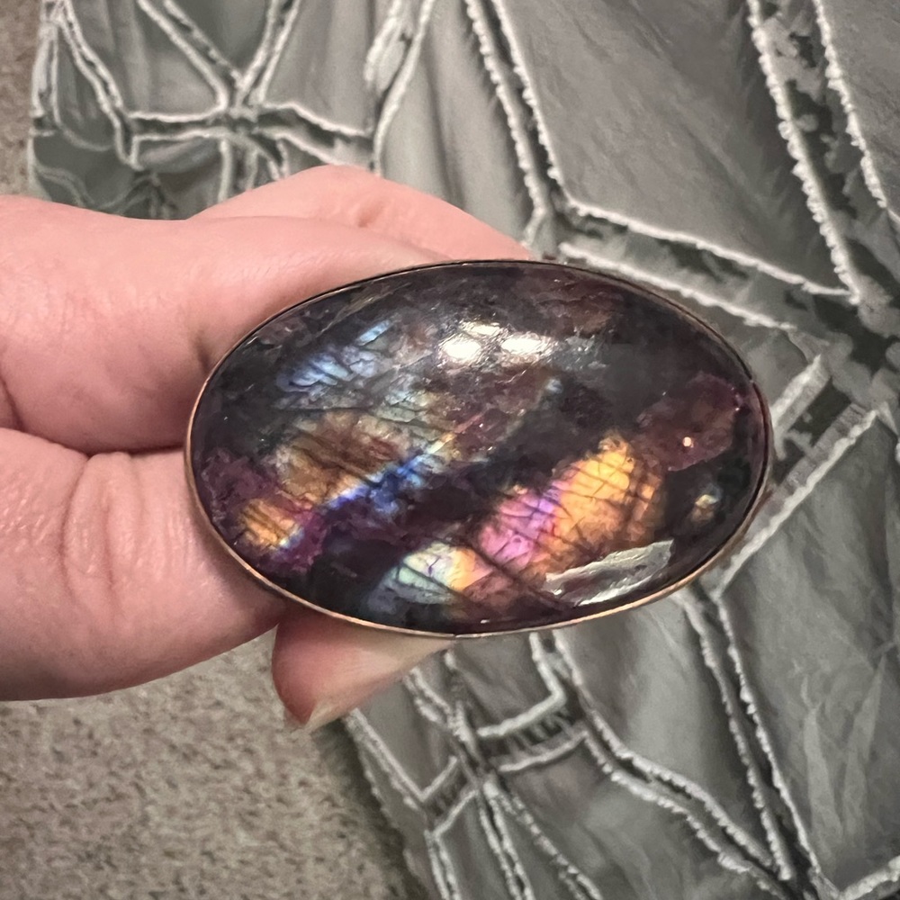 Spectrolite Labradorite Statement Ring - image 1